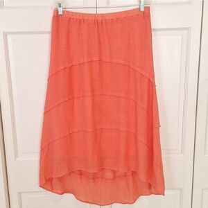 Westport layered hi-low skirt